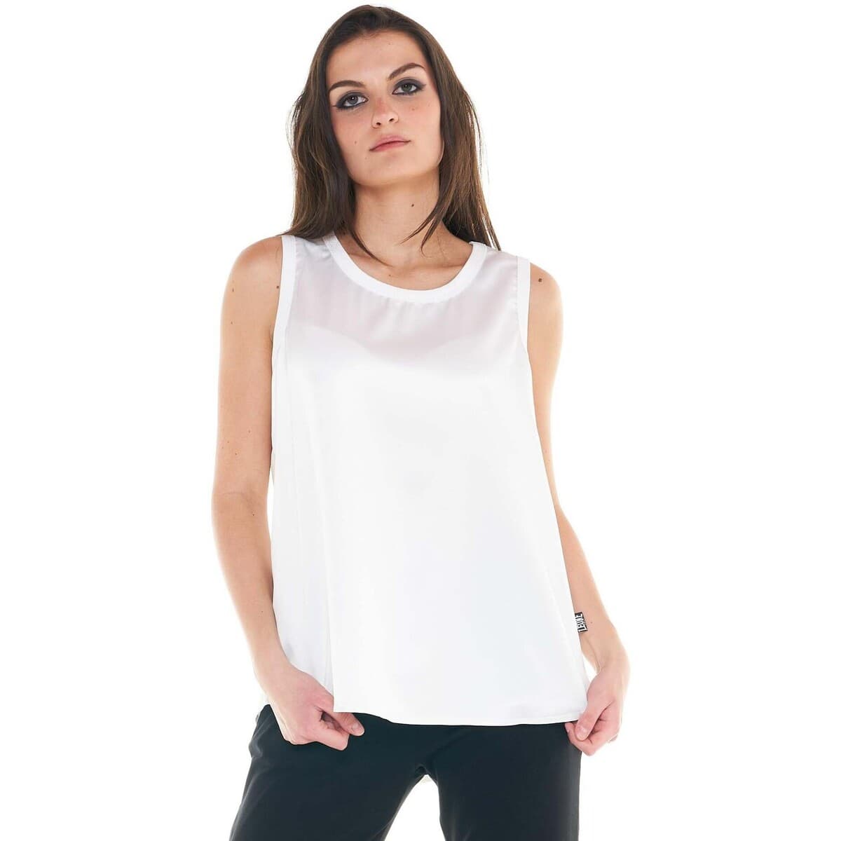 Women's Sleeveless Tops Leone 1947 White
