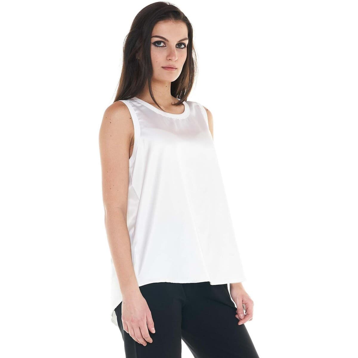Women's Sleeveless Tops Leone 1947 White