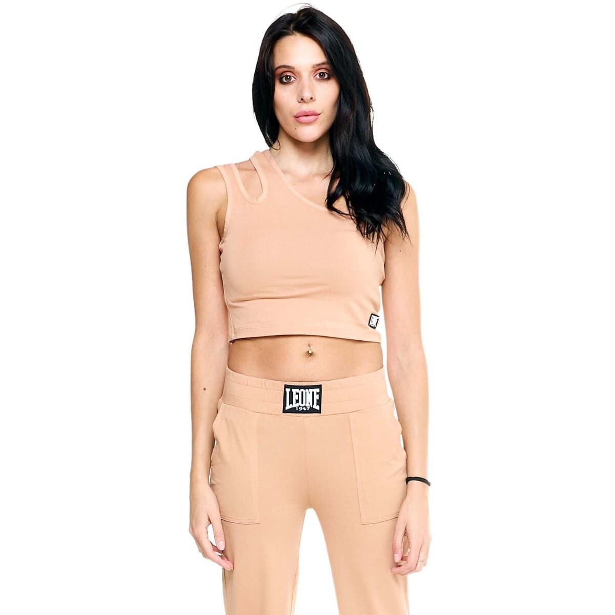 Αμάνικα/T-shirts χωρίς μανίκια Leone 1947 Woman Top Earth Tones