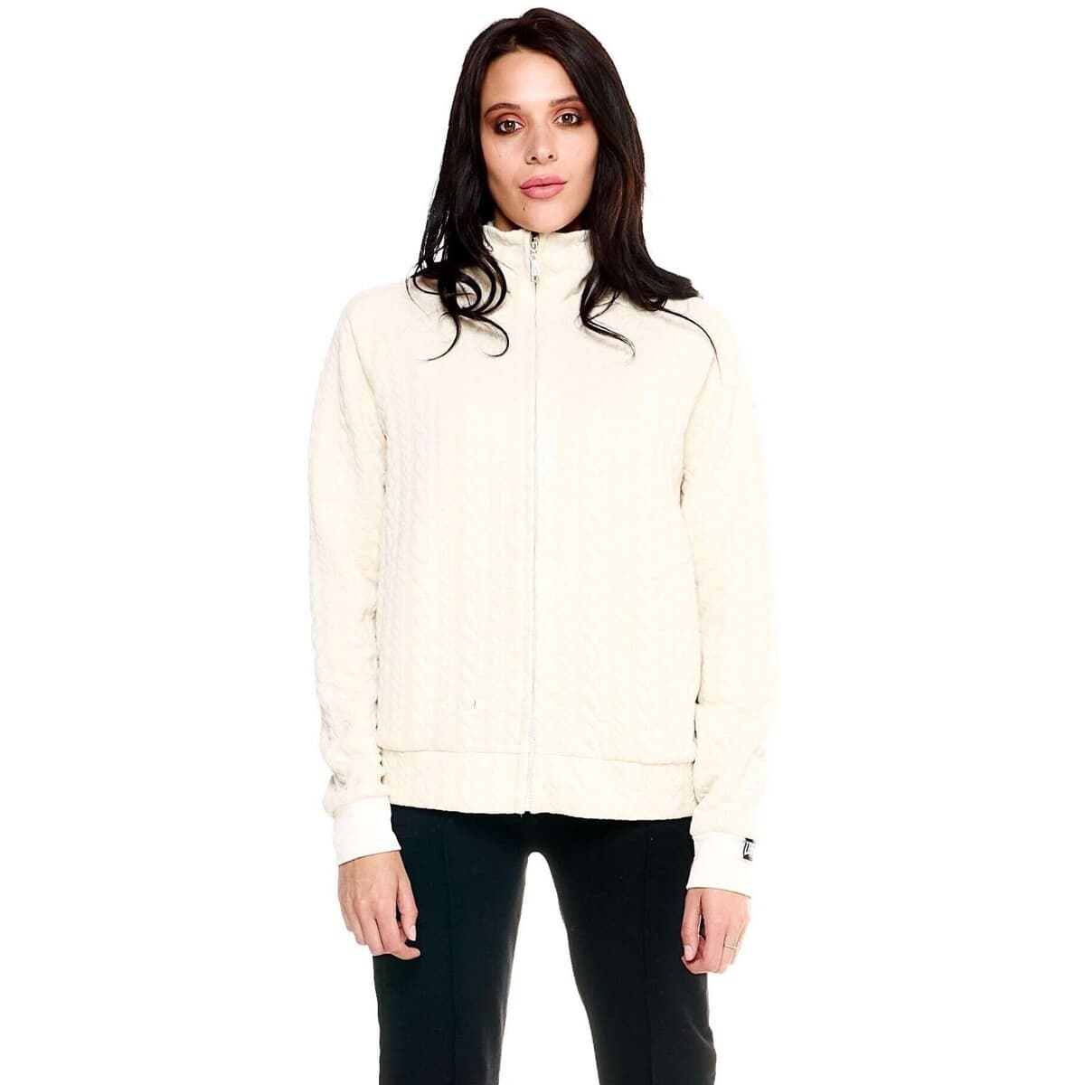 Αθλητικό T-shirt Leone 1947 Woman High Collar Bonded Full Zip Greyss