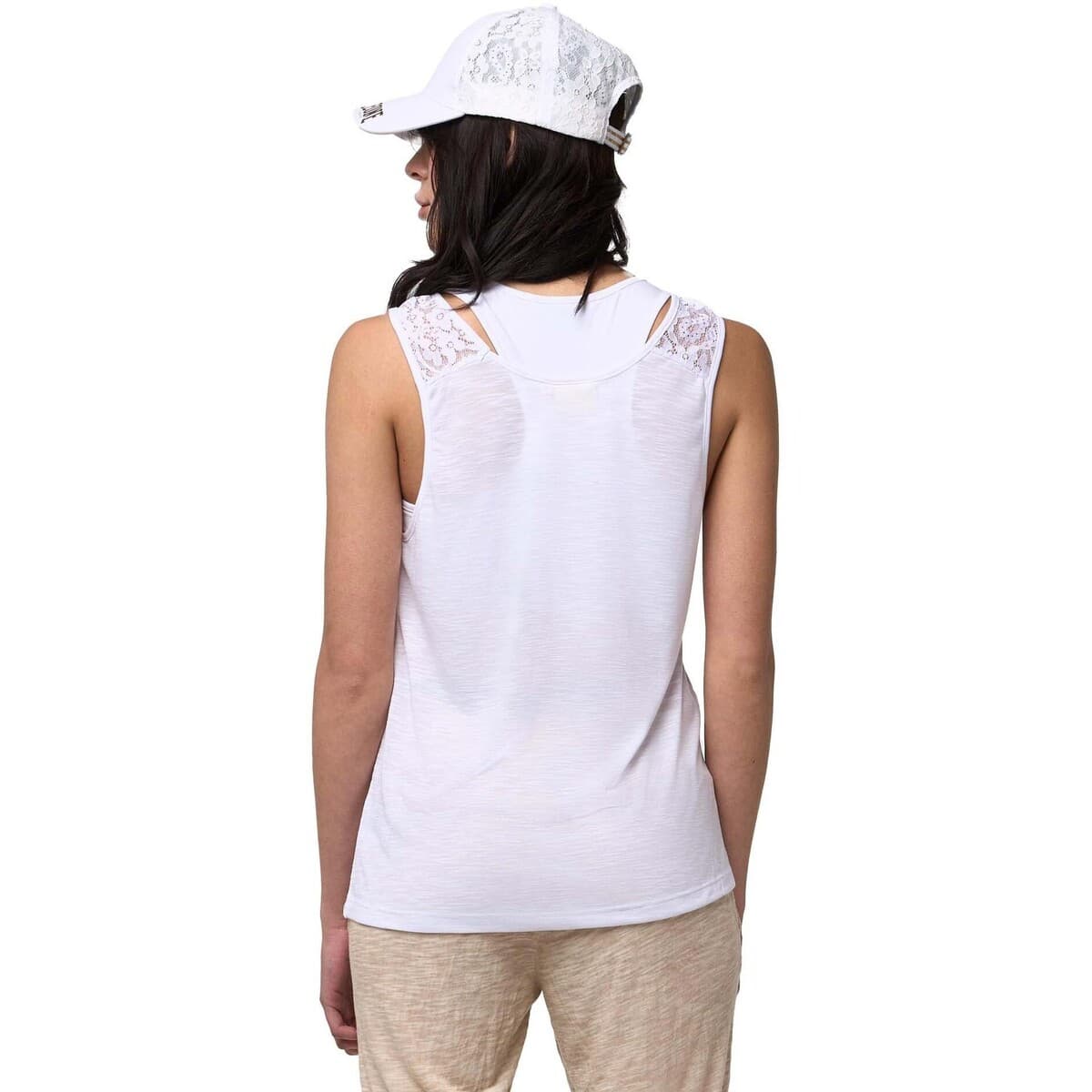 Women's Sleeveless Tops Leone 1947 White