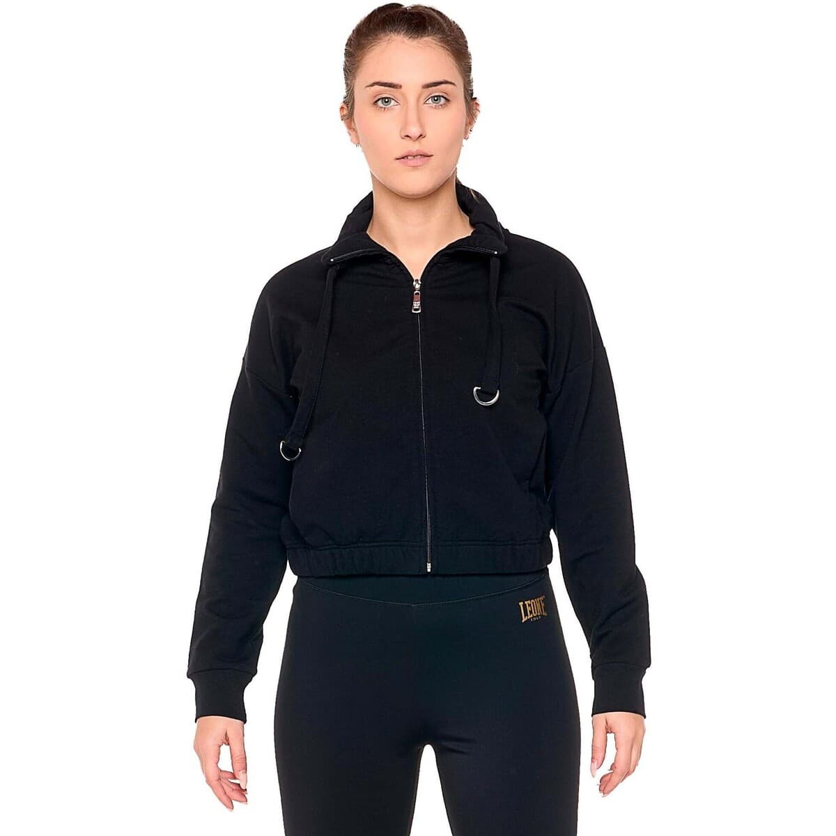 Αθλητικό T-shirt Leone 1947 Woman High Collar Black Ring