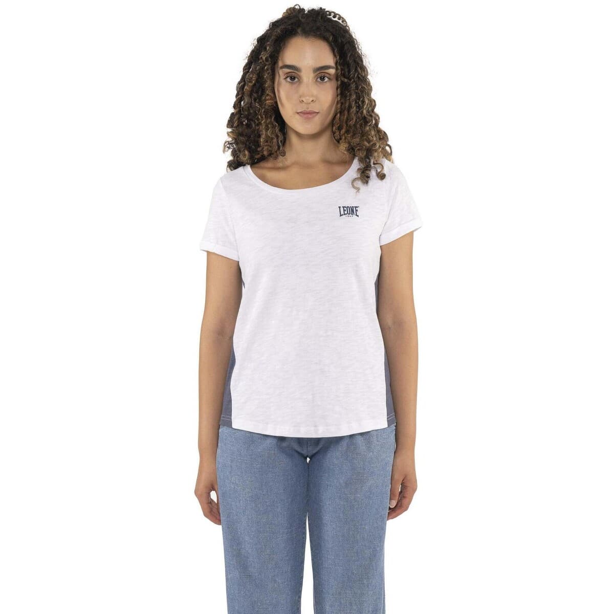 T-shirt με κοντά μανίκια Leone 1947 Woman T-Shirt Short Sleeves Fancy Stripes