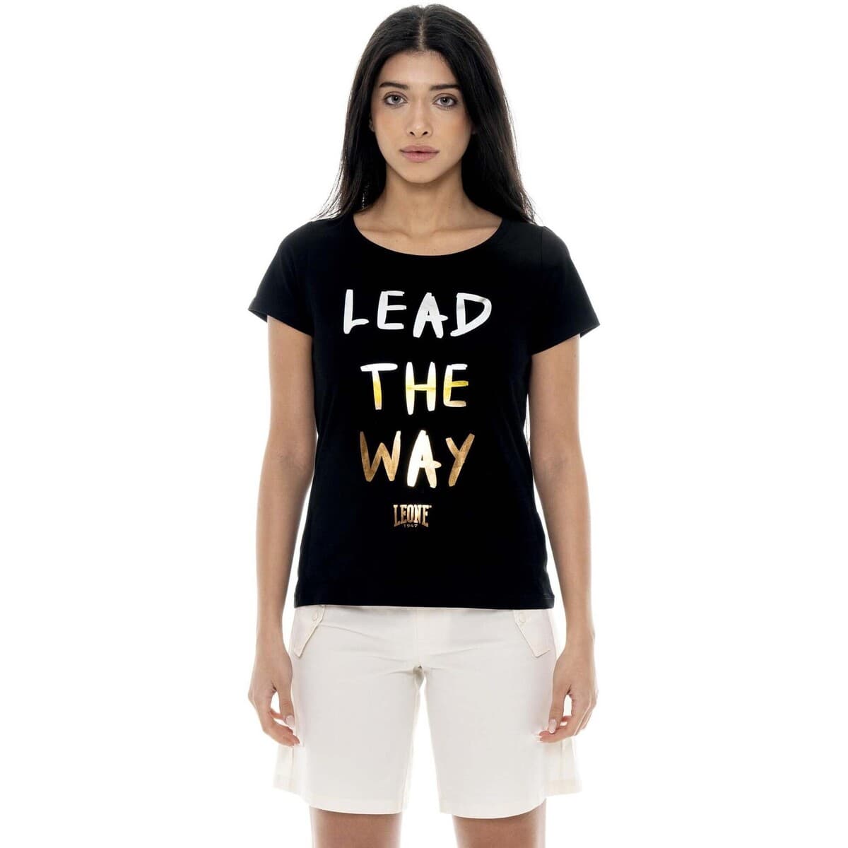 T-shirt με κοντά μανίκια Leone 1947 Woman T-Shirt Shor Sleeves Chic