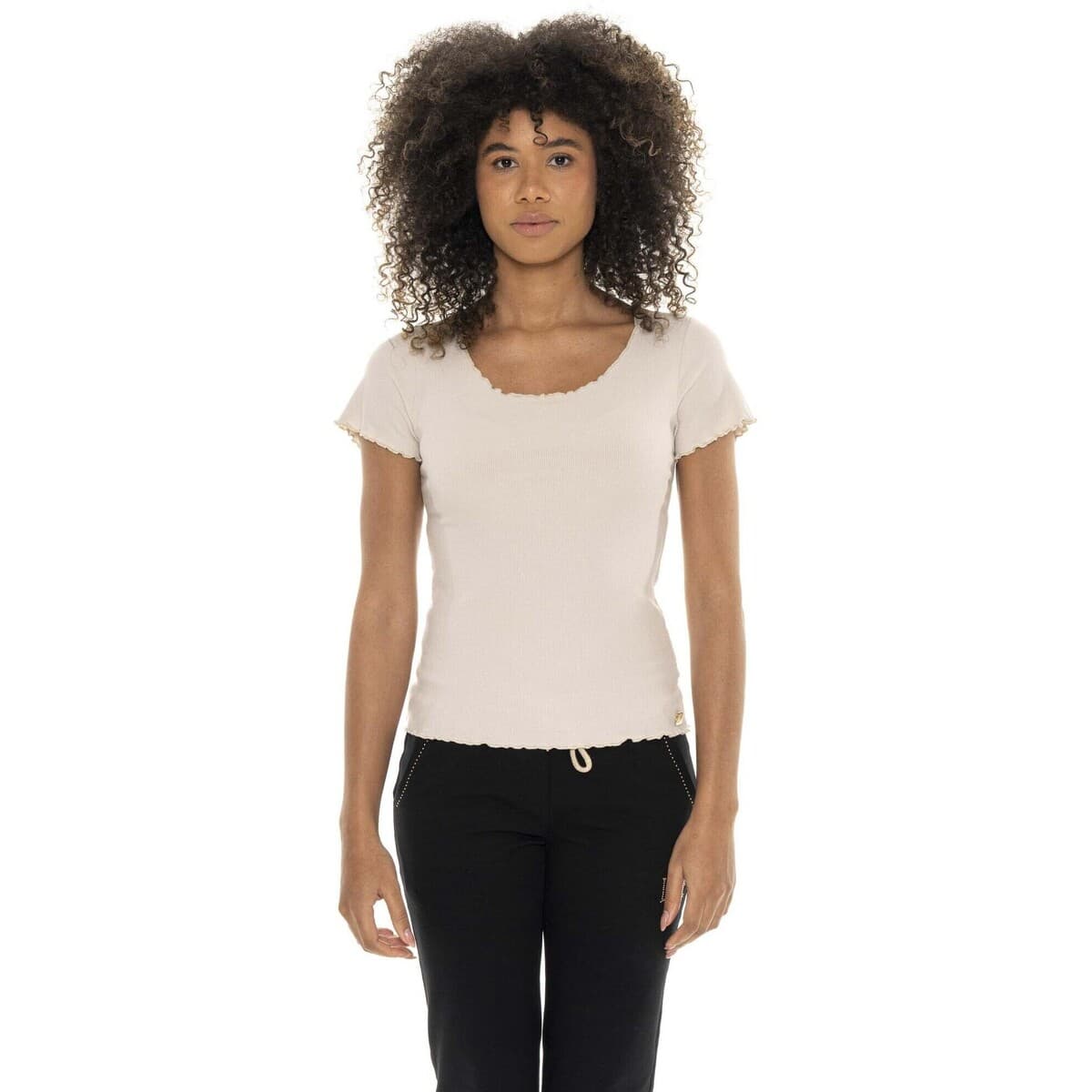 T-shirt με κοντά μανίκια Leone 1947 Woman Rib T-Shirt Chic