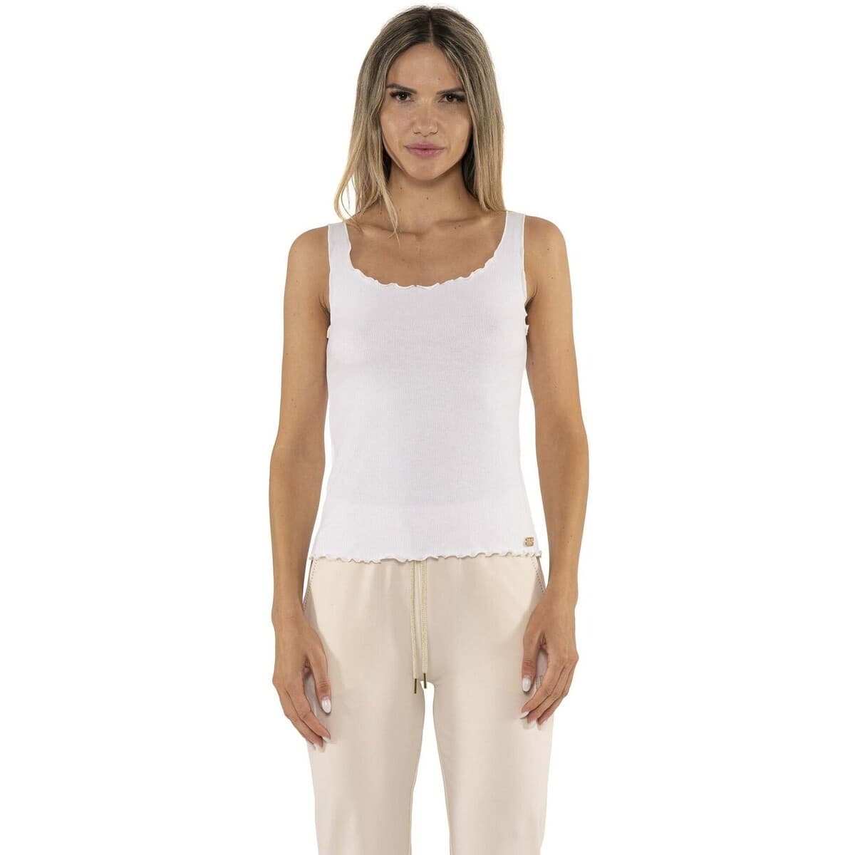 Women's Sleeveless Tops Leone 1947 White