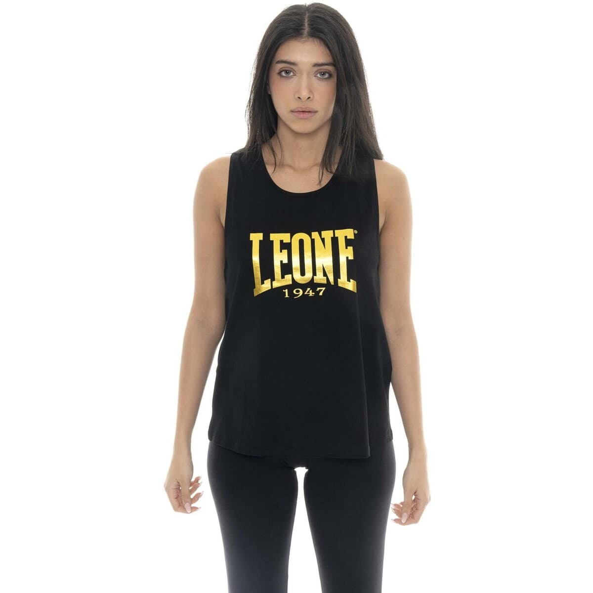 Αμάνικα/T-shirts χωρίς μανίκια Leone 1947 Woman Tank Gold