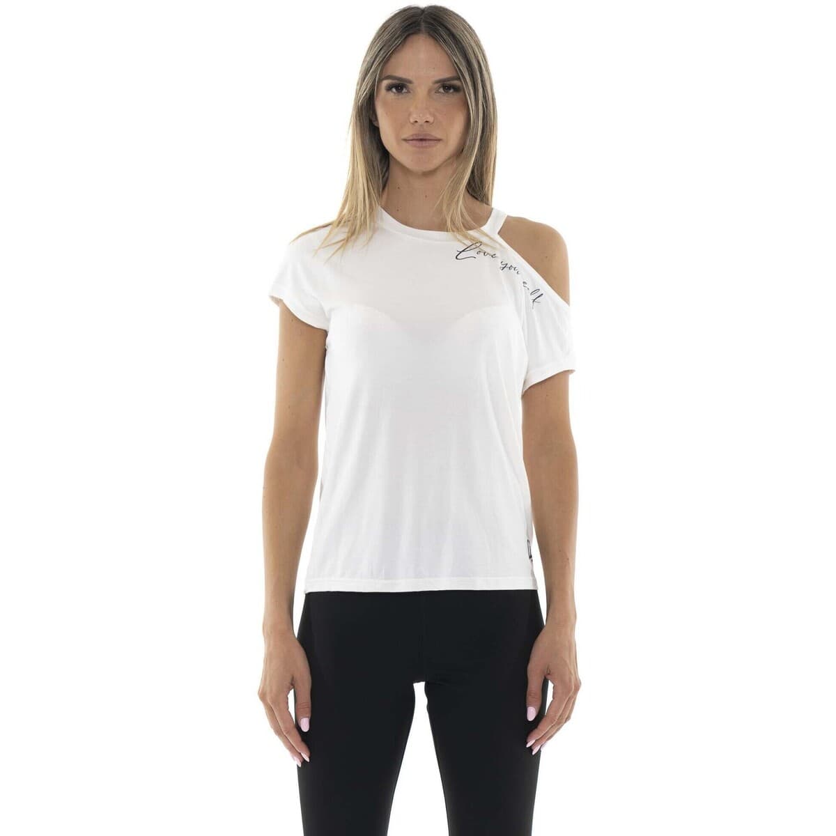 T-shirt με κοντά μανίκια Leone 1947 Woman T-Shirt Short Sleeves Black White