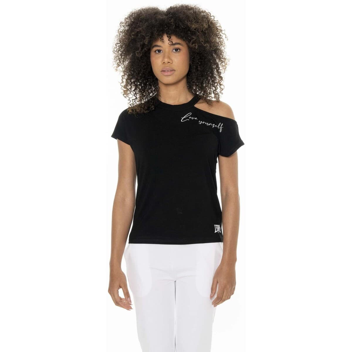 T-shirt με κοντά μανίκια Leone 1947 Woman T-Shirt Short Sleeves Black White