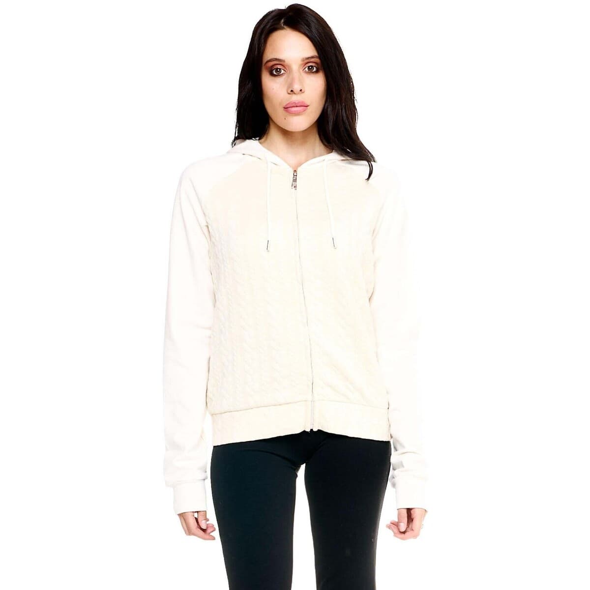 T-shirt με κουκούλα Leone 1947 Woman Hoody Full Zip Bonded Glam Winter