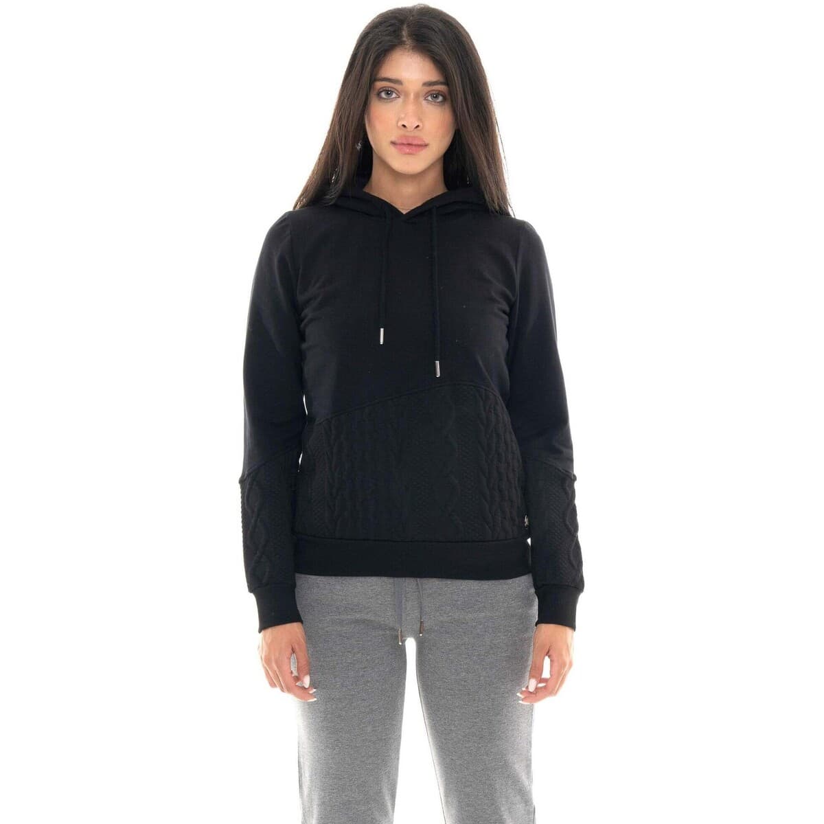 T-shirt με κουκούλα Leone 1947 Woman Hoody Braid