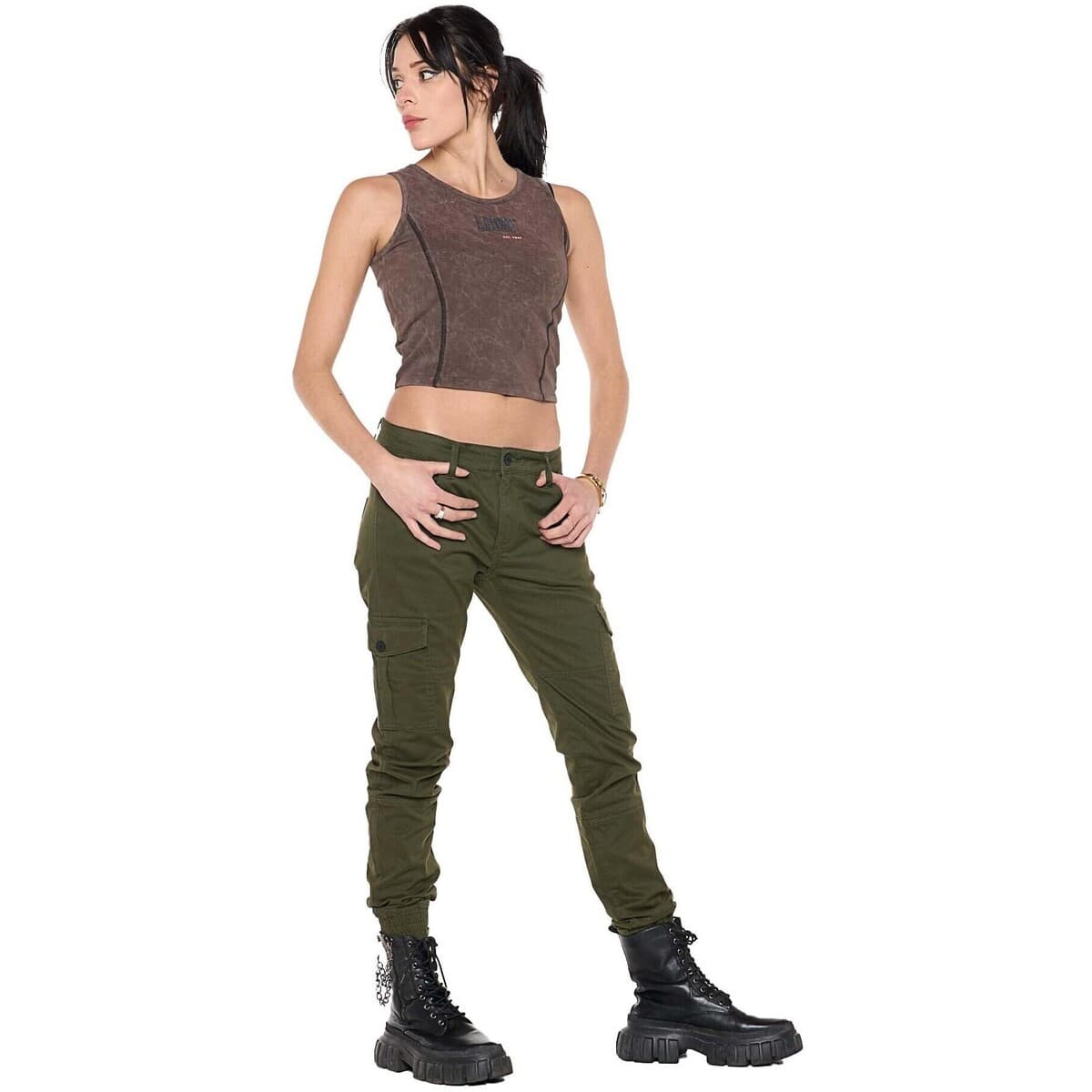 Women's Sleeveless Tops Leone 1947 Brown