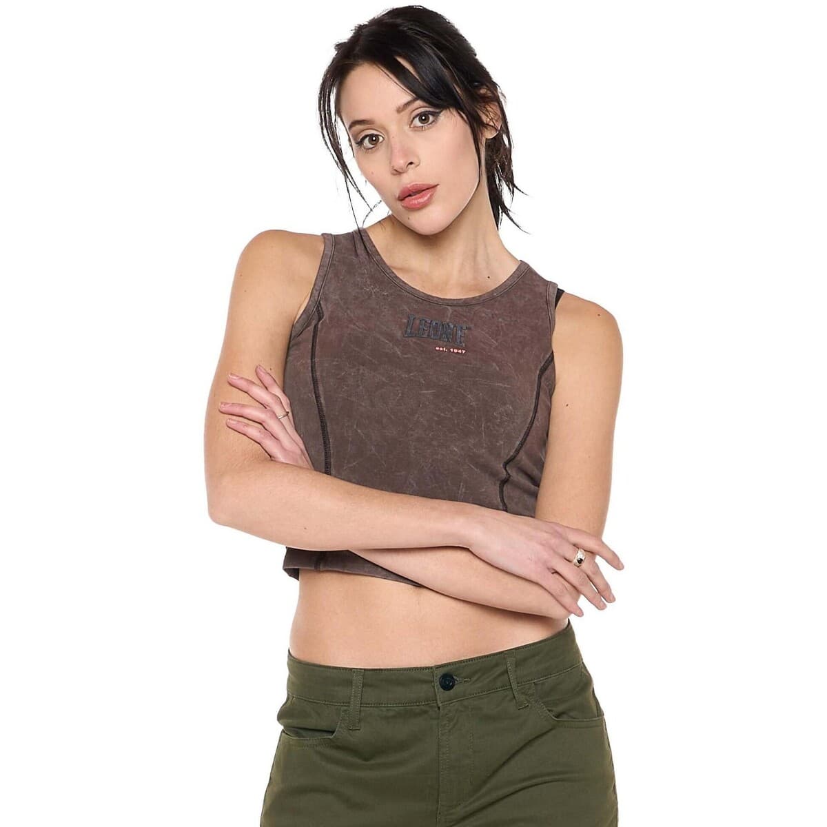 Women's Sleeveless Tops Leone 1947 Brown