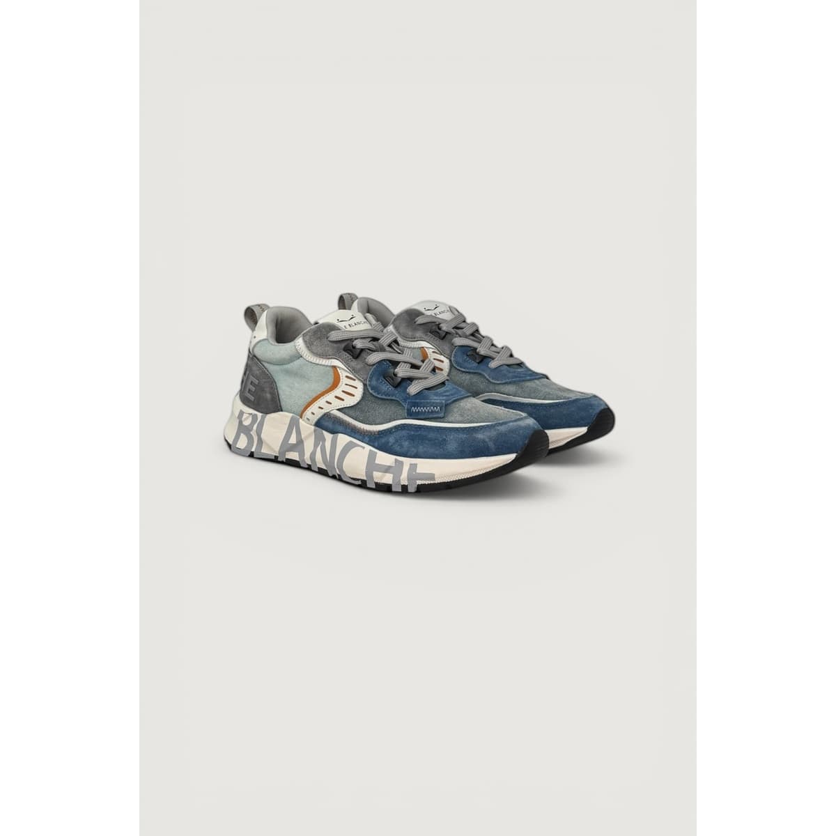 Men's Sneakers Voile Blanche Blue