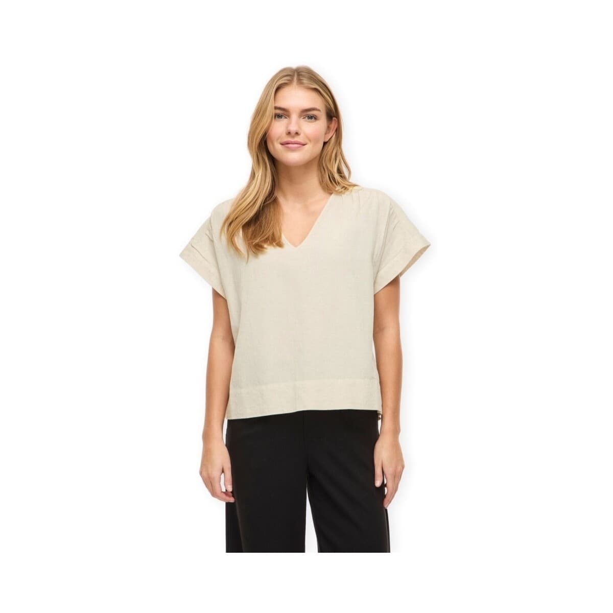Women's T-Shirts Vila Beige