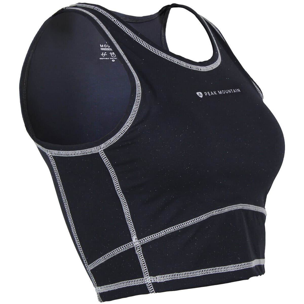 Women's Sports Bras Peak Mountain Black