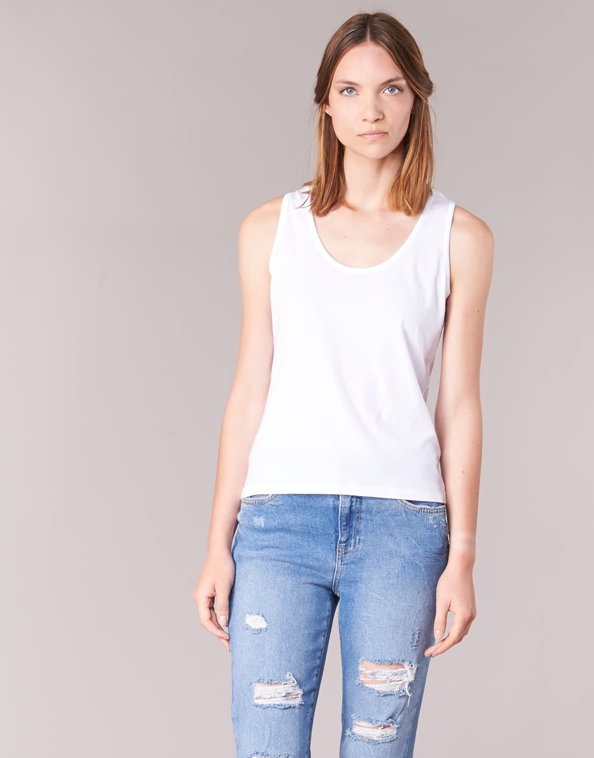 Women's Sleeveless Tops BOTD White