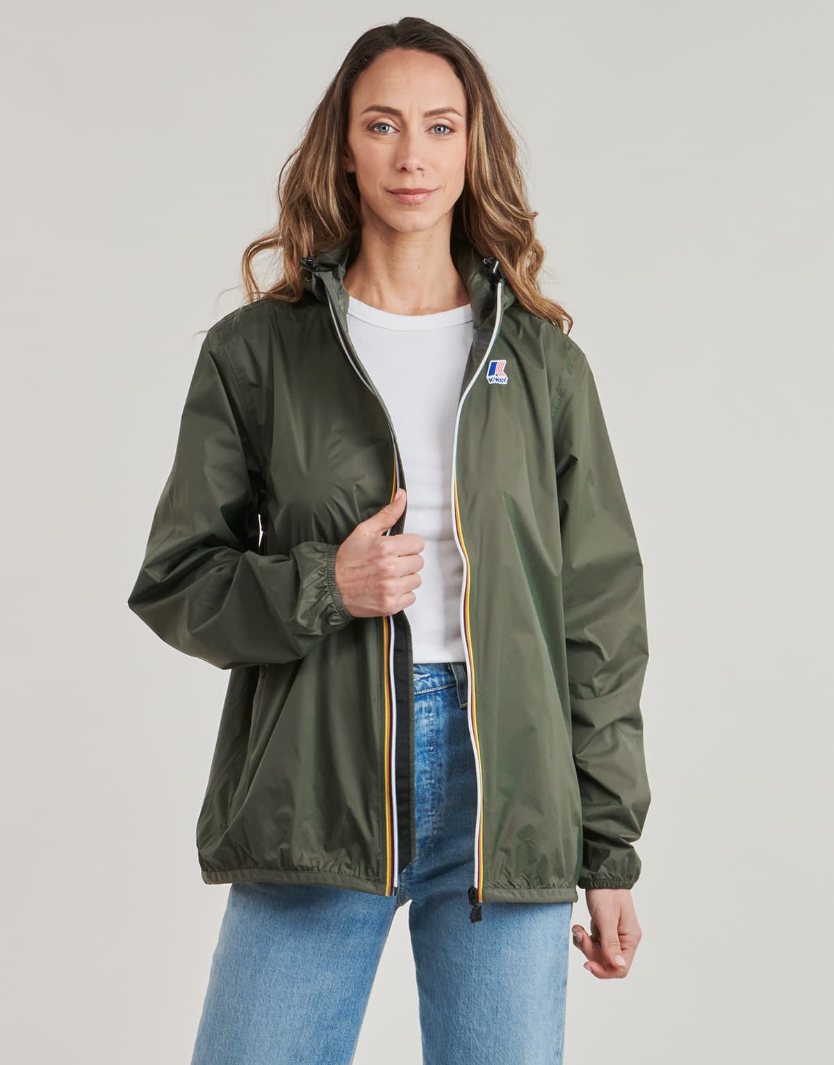 Women's Windbreakers K-Way Khaki
