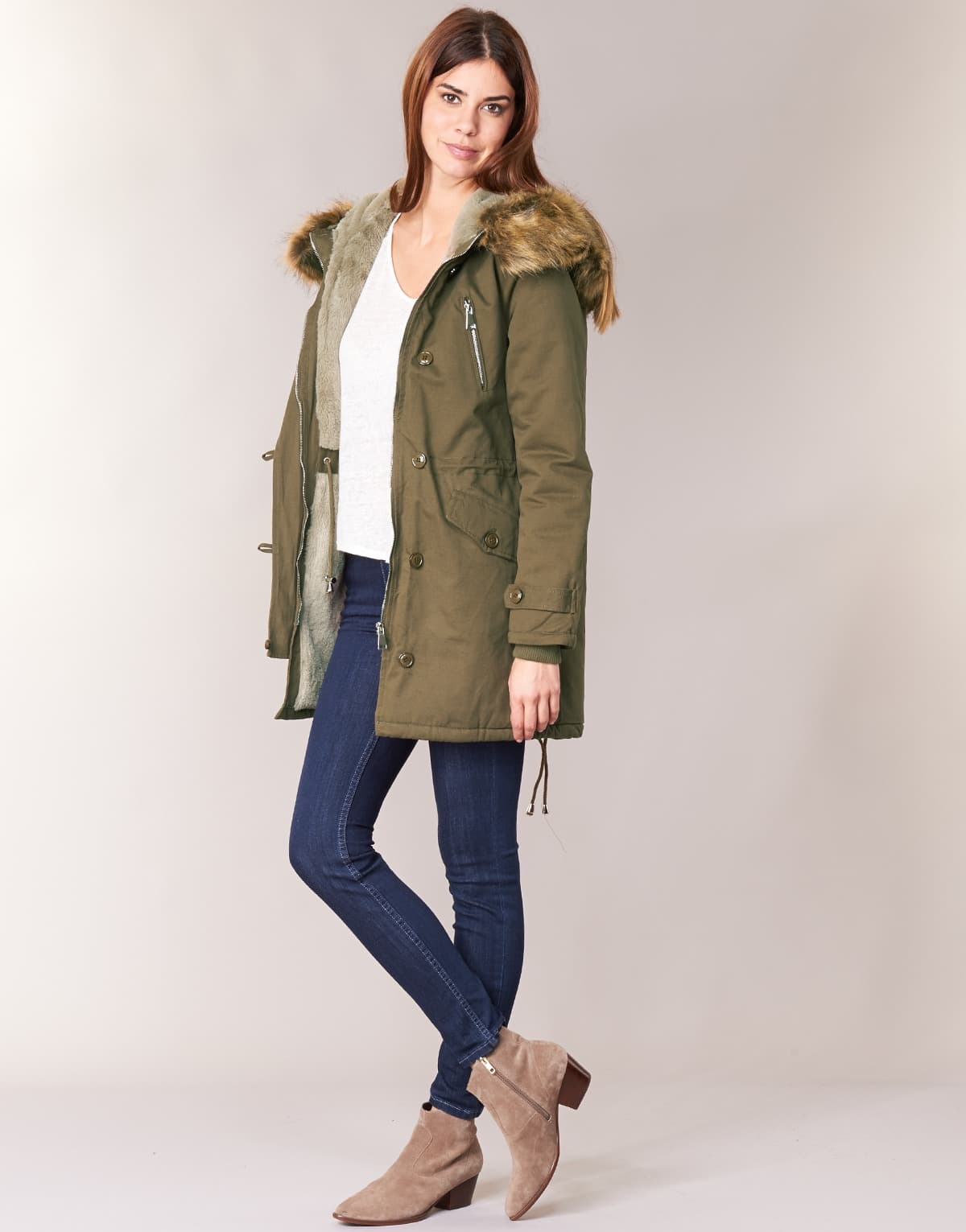 Women's Parkas Betty London Khaki