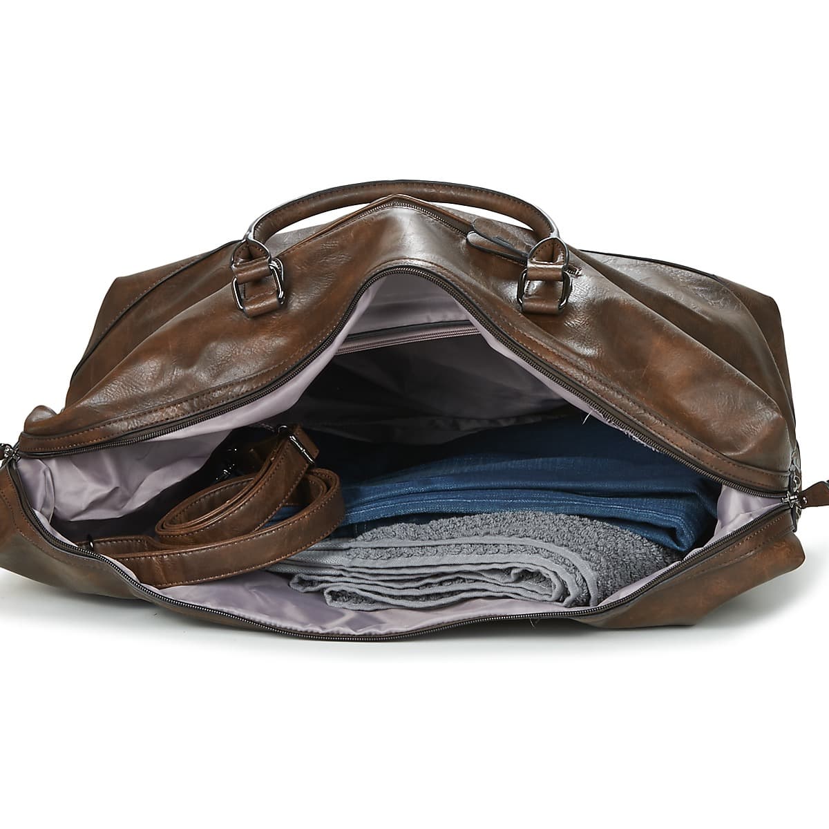 Men's Travel Bags Casual Attitude Brown