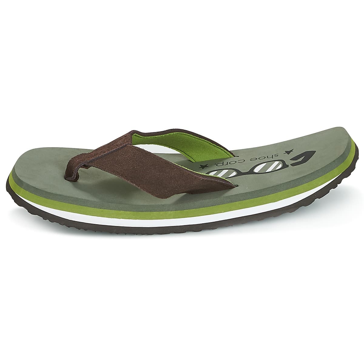 Men's Flip Flops Cool shoe Khaki