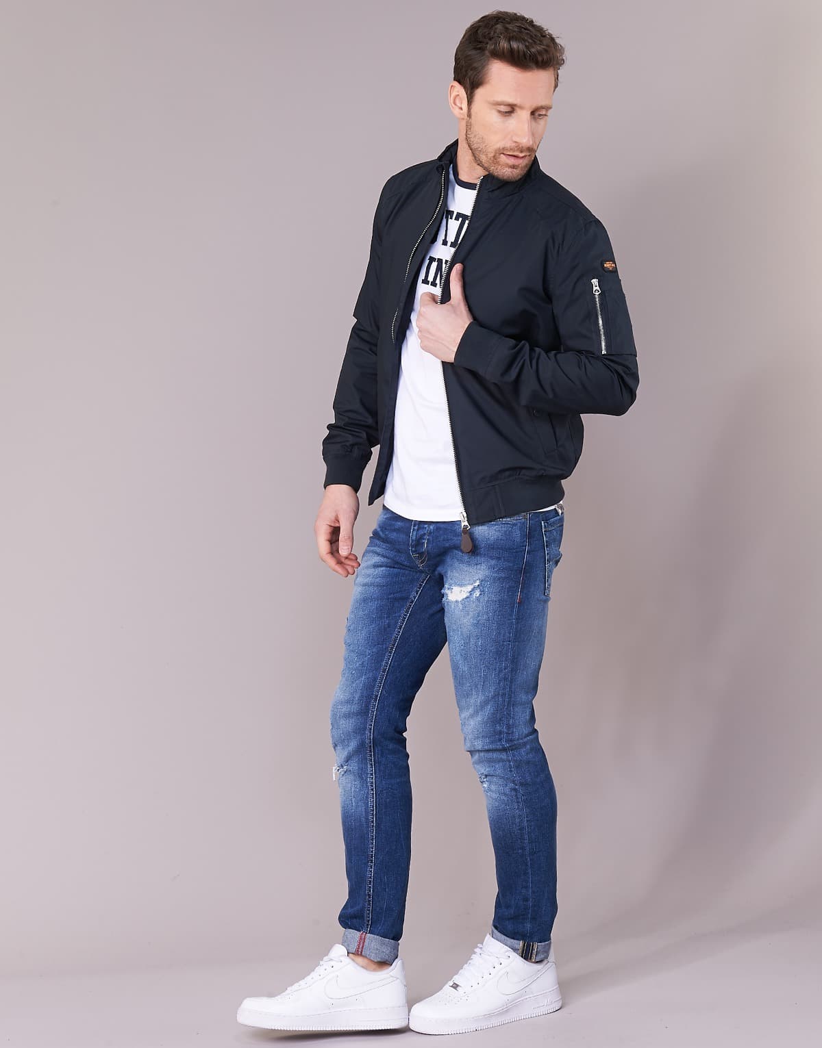 Men's Jackets Schott Blue