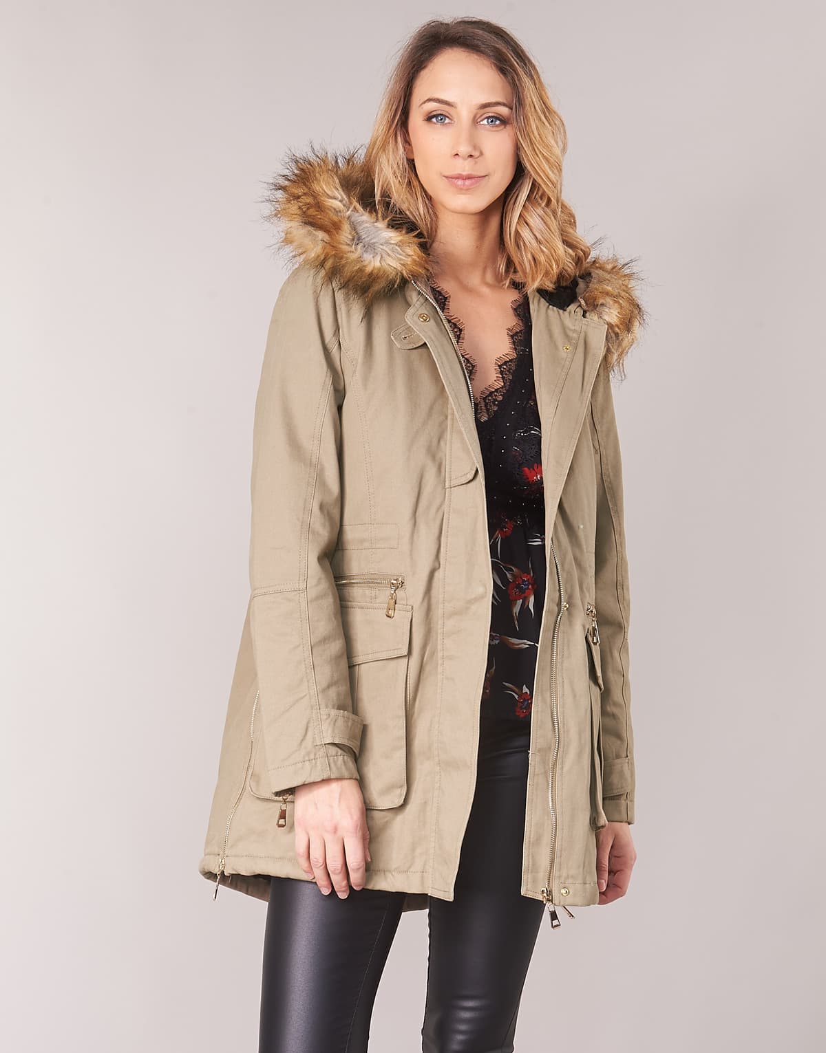 Women's Parkas Moony Mood Beige