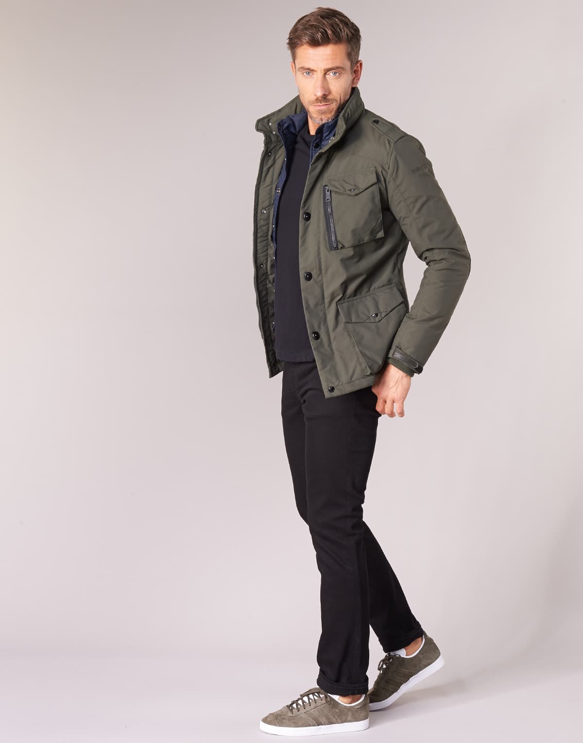 Men's Parkas Schott Khaki