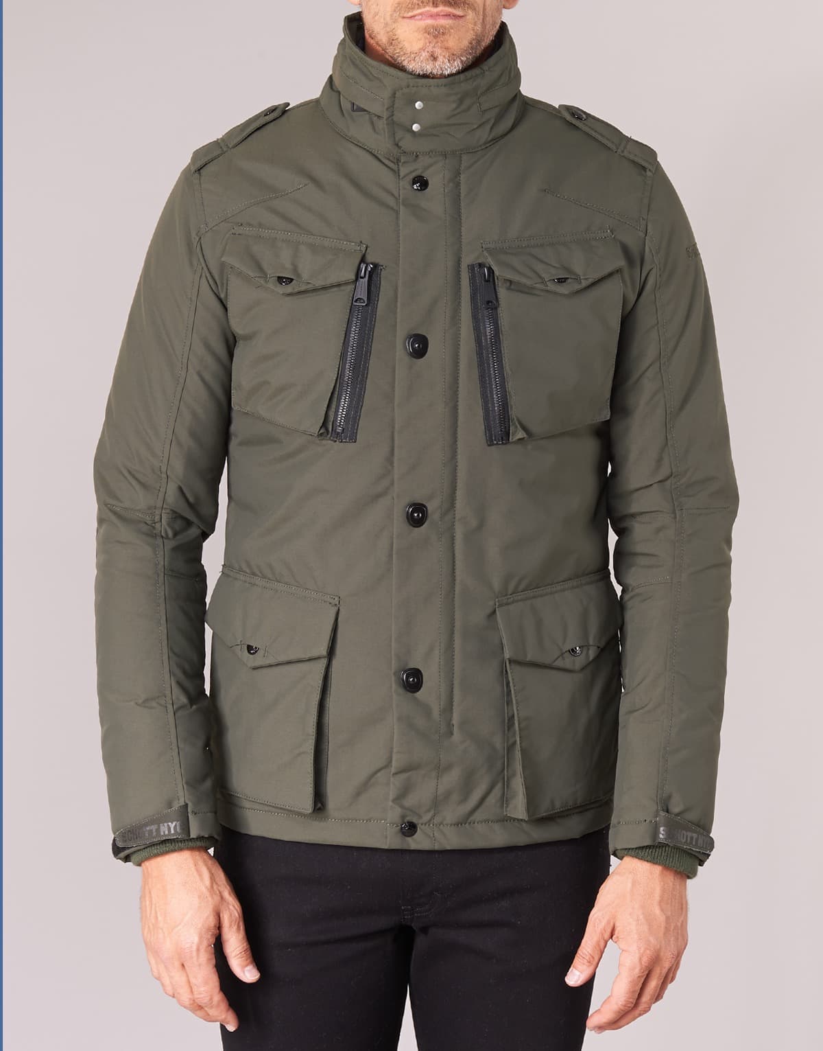 Men's Parkas Schott Khaki