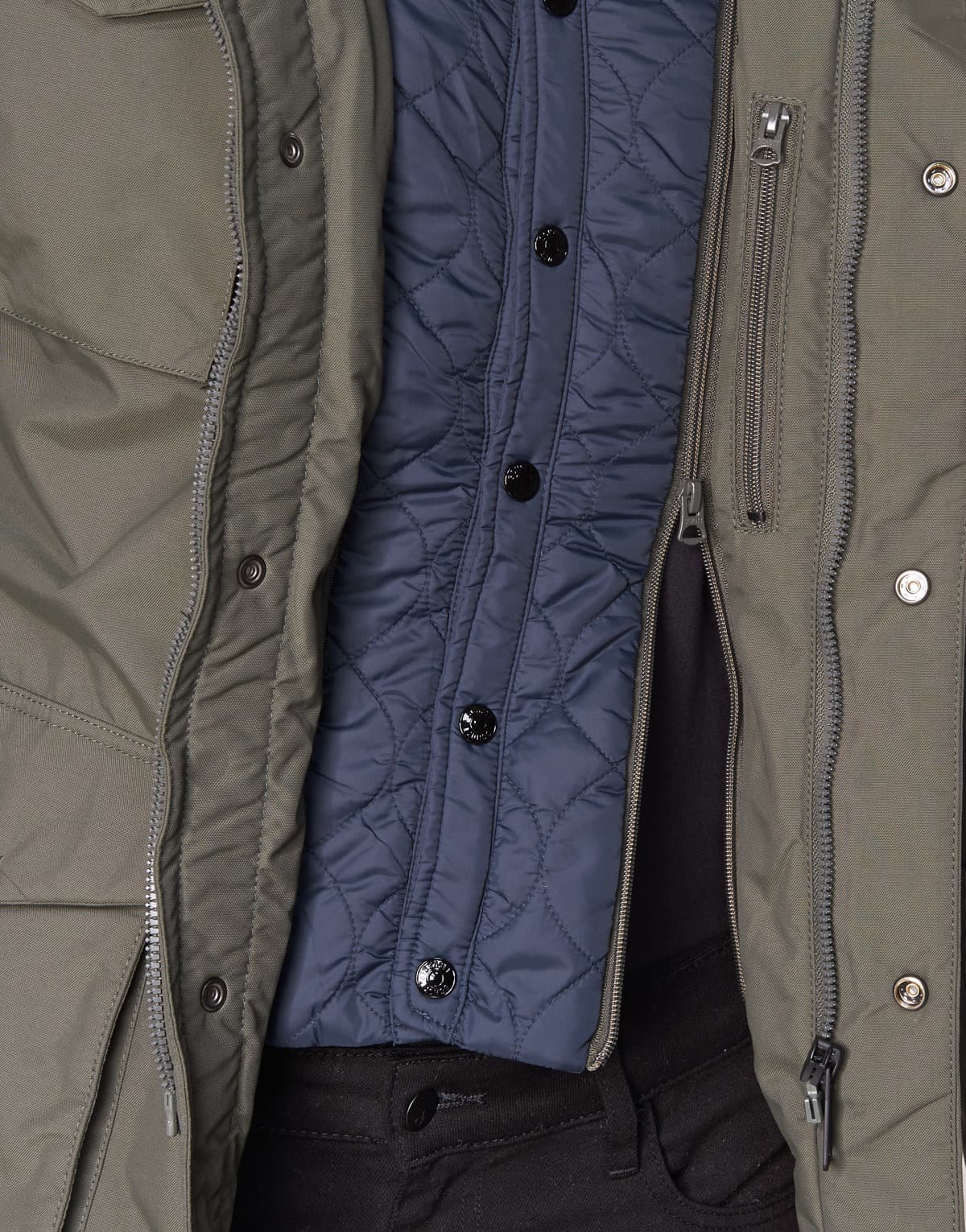 Men's Parkas Schott Khaki