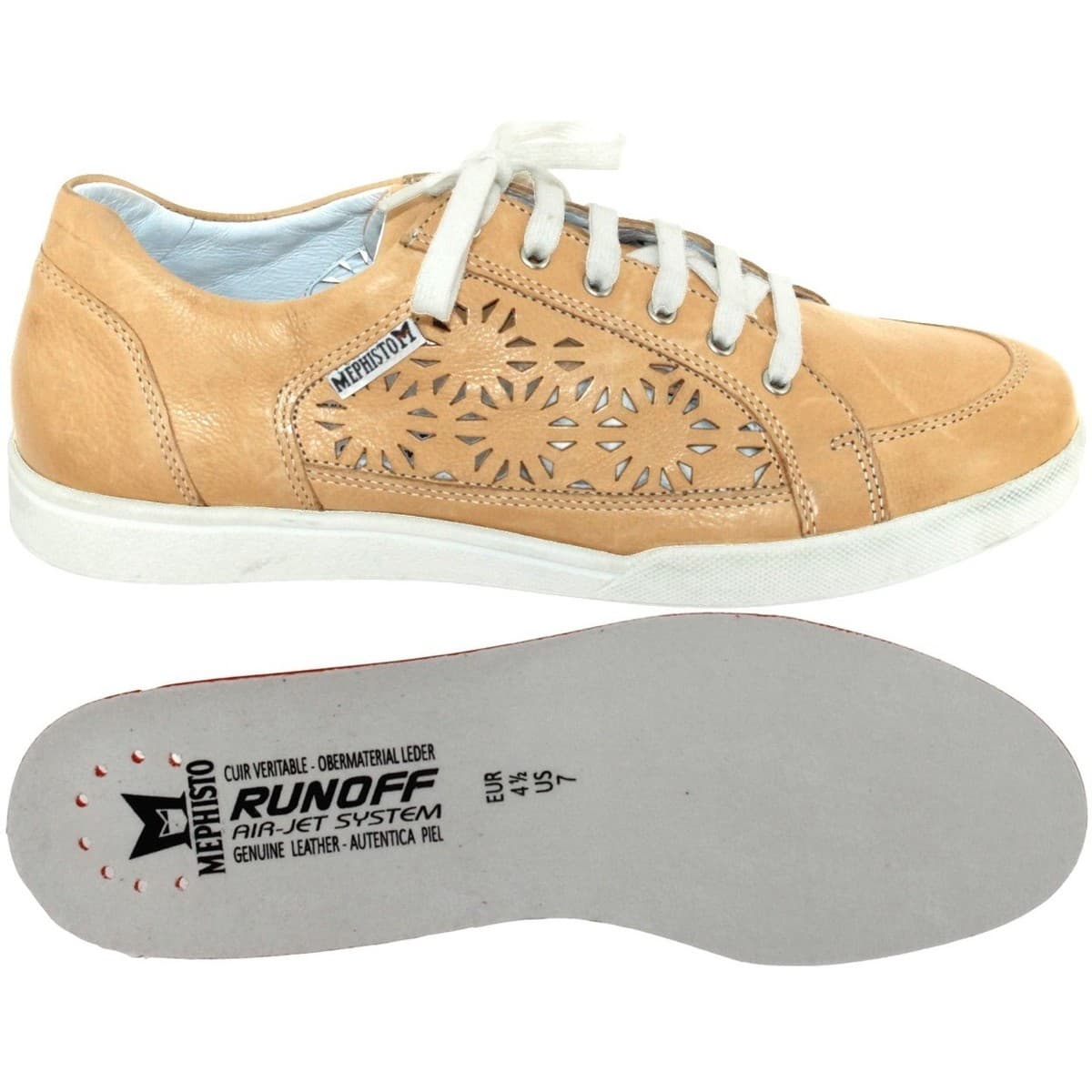 Women's Sneakers Mephisto Beige