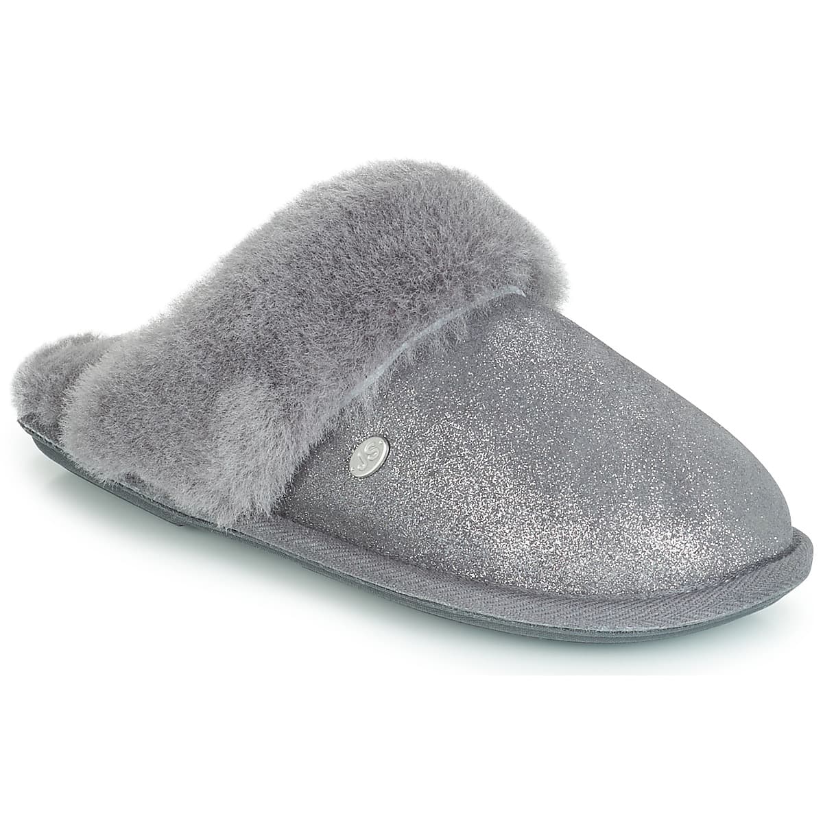 Women's House Slippers Just Sheepskin Gray