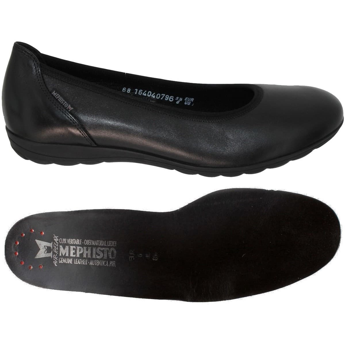 Women's Ballet Flats Mephisto Black