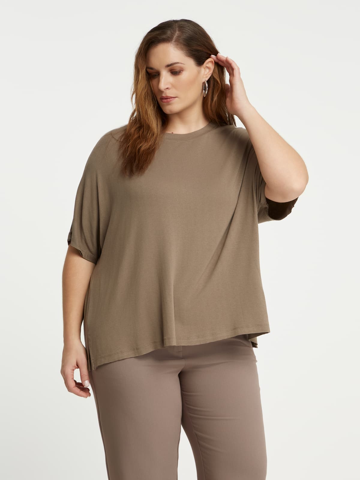 Women's T-Shirts Mat Fashion Beige