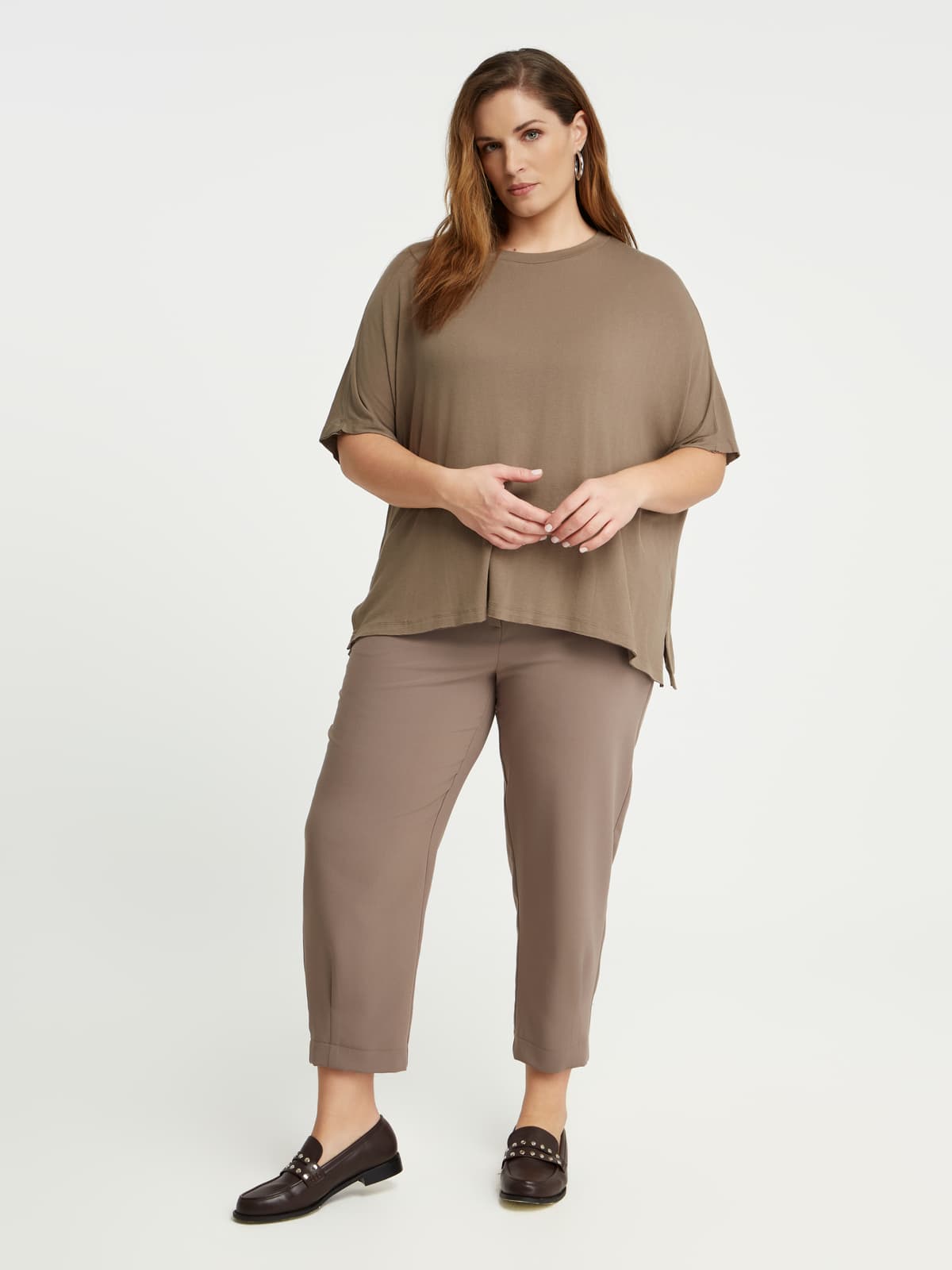 Women's T-Shirts Mat Fashion Beige