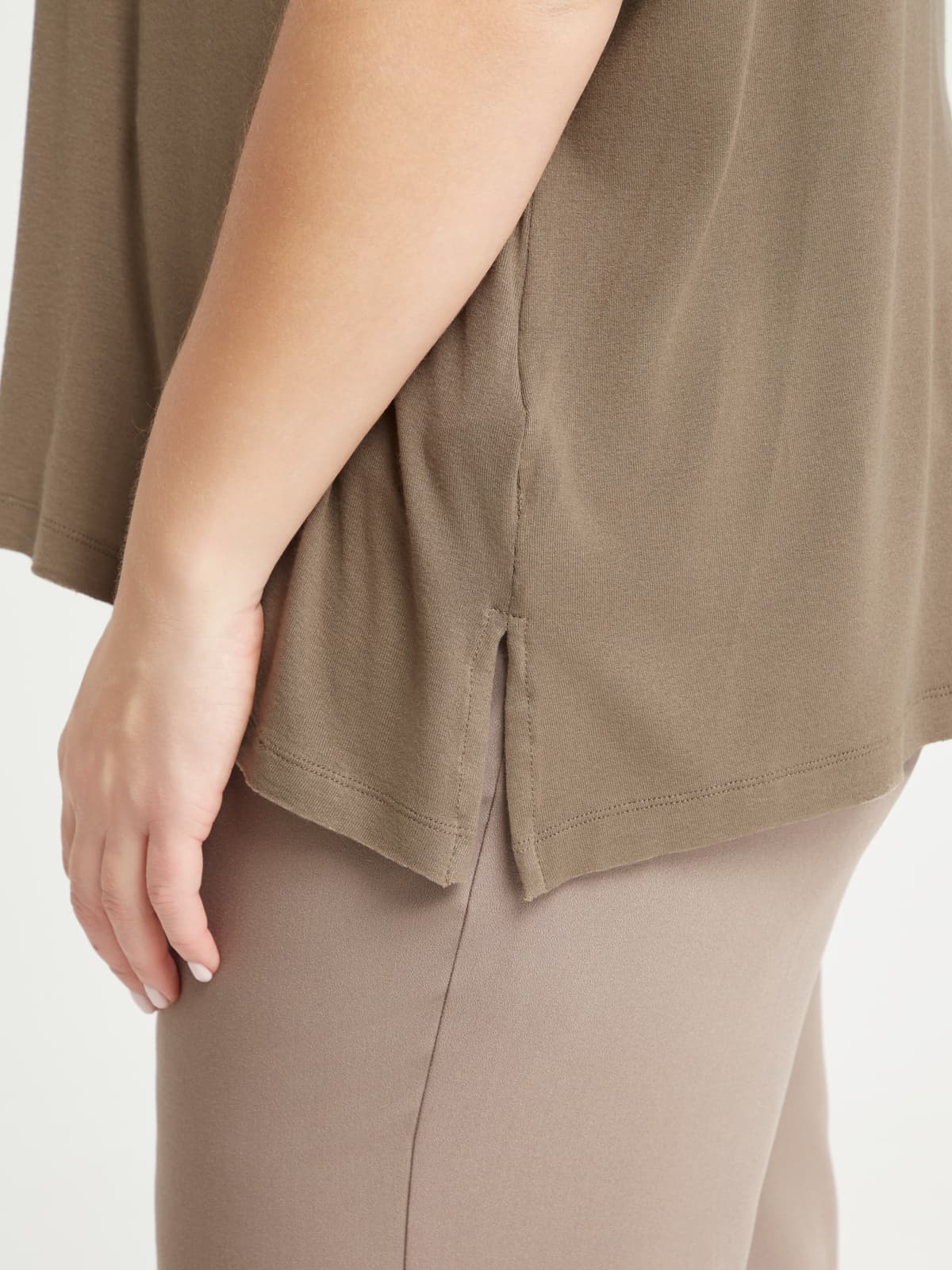 Women's T-Shirts Mat Fashion Beige