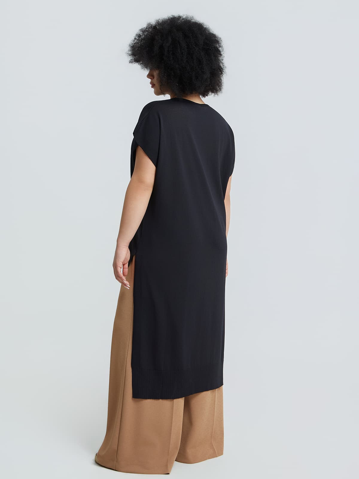 Women's Sweaters Mat Fashion Black