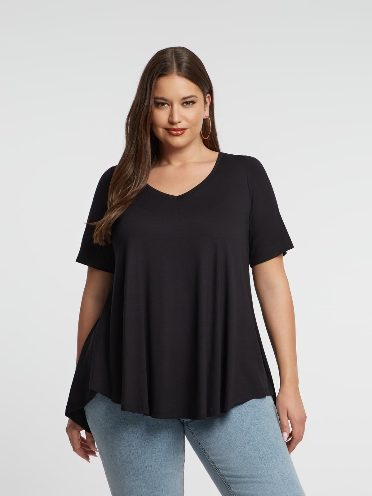 Women's T-Shirts Mat Fashion Black