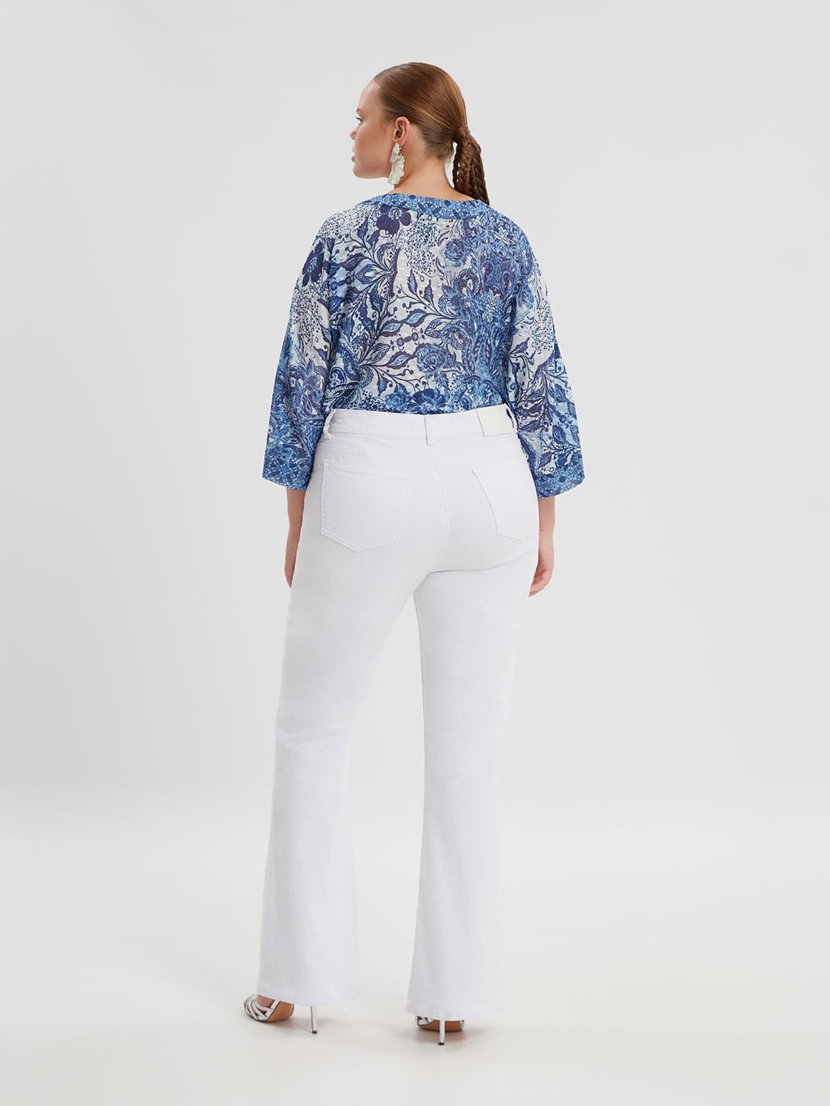 Women's Jeans Mat Fashion White