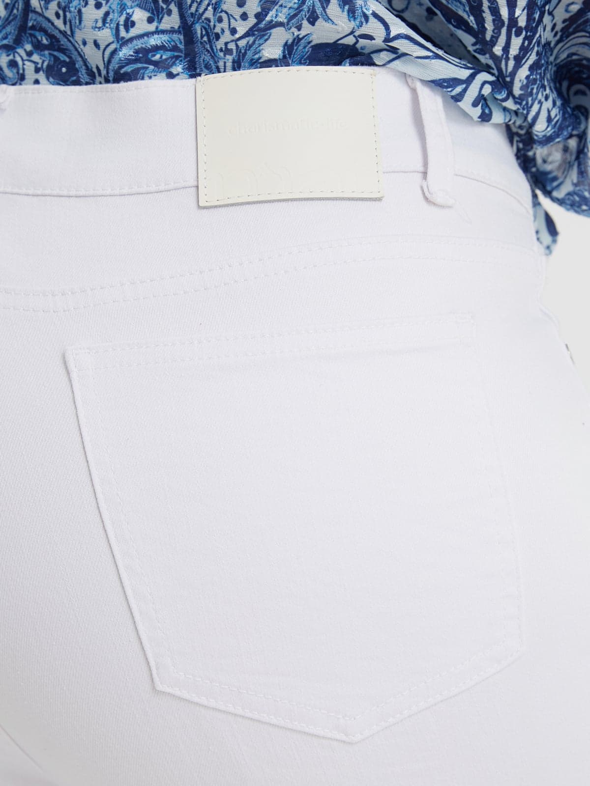Women's Jeans Mat Fashion White