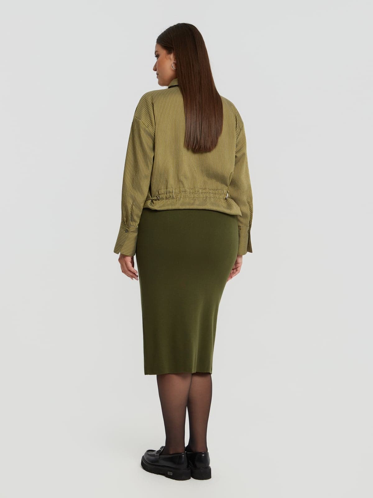 Women's Midi Skirts Mat Fashion Green