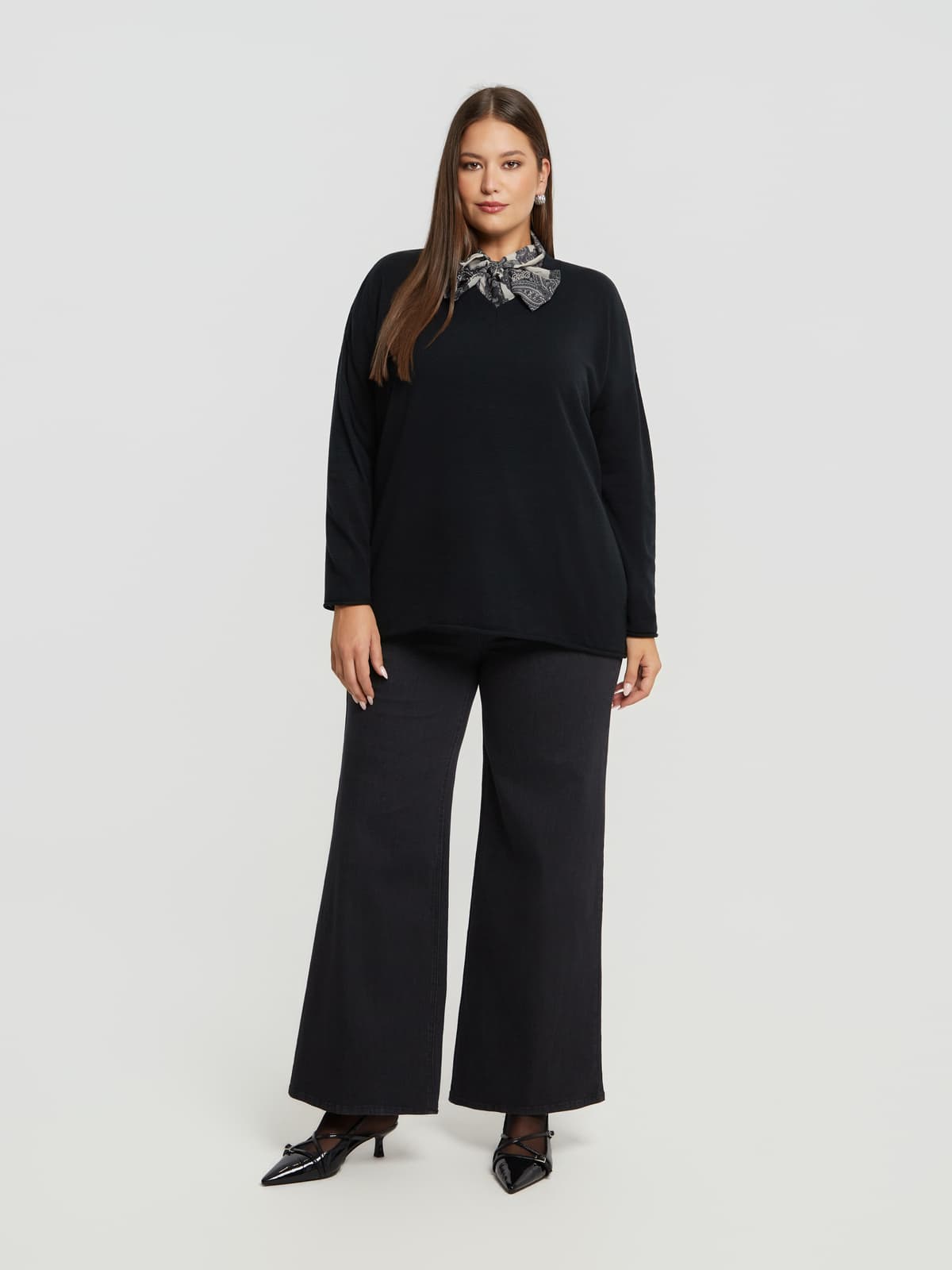 Women's Sweaters Mat Fashion Black