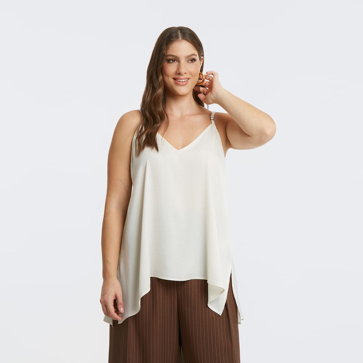 Basic αμάνικο τοπ σατέν