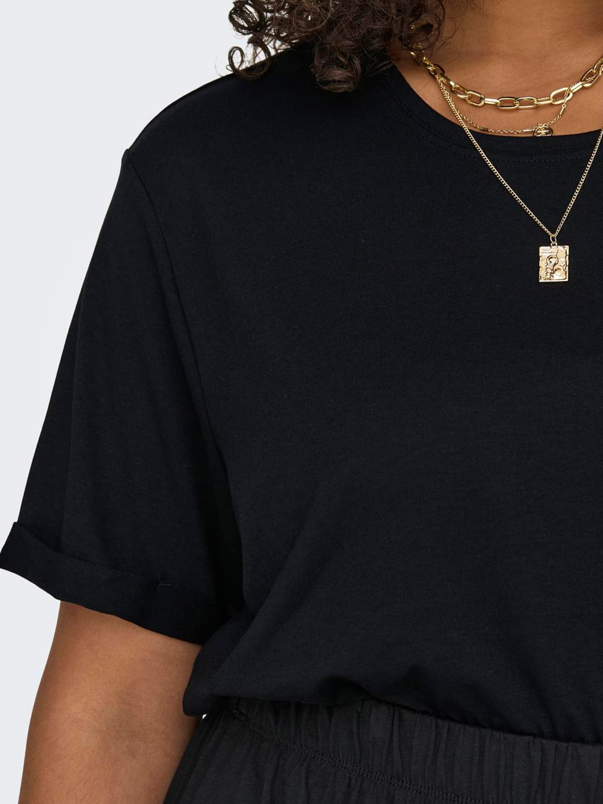 Women's T-Shirts Only Carmakoma Black