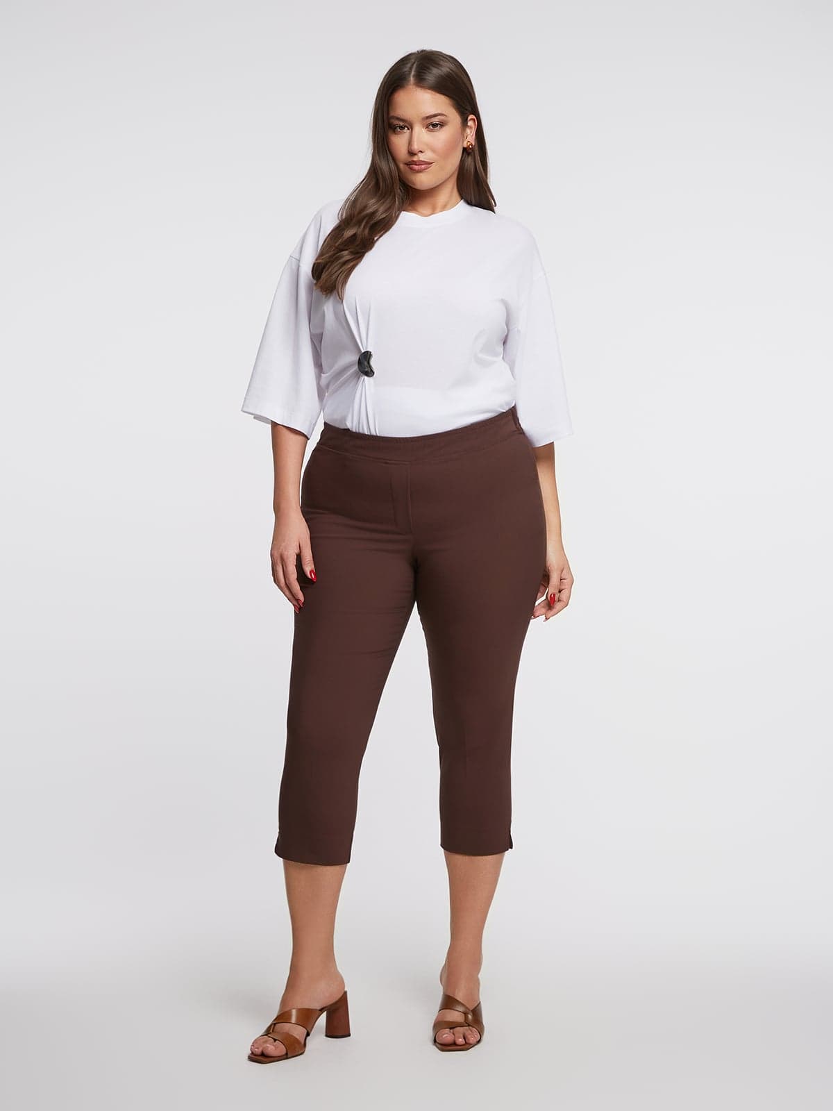 Women's T-Shirts Mat Fashion Brown