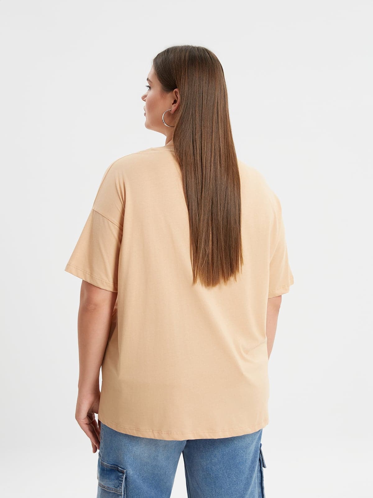Women's T-Shirts Mat Fashion Beige