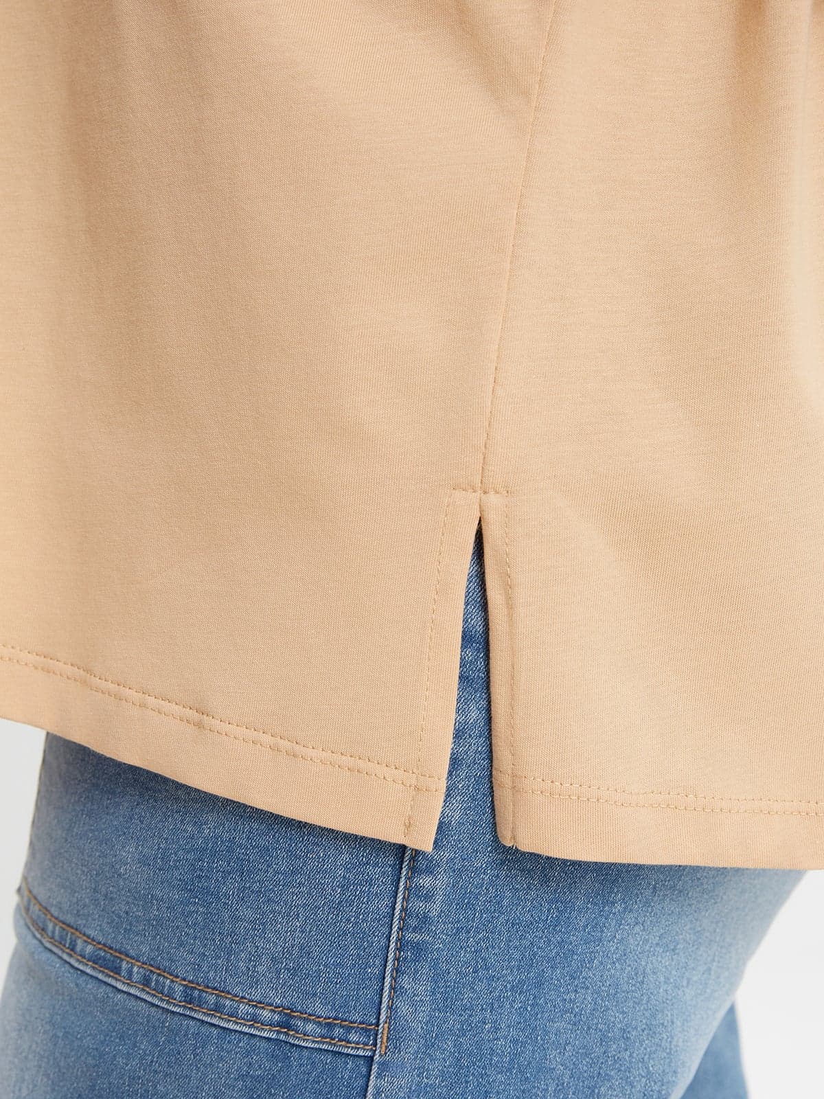 Women's T-Shirts Mat Fashion Beige