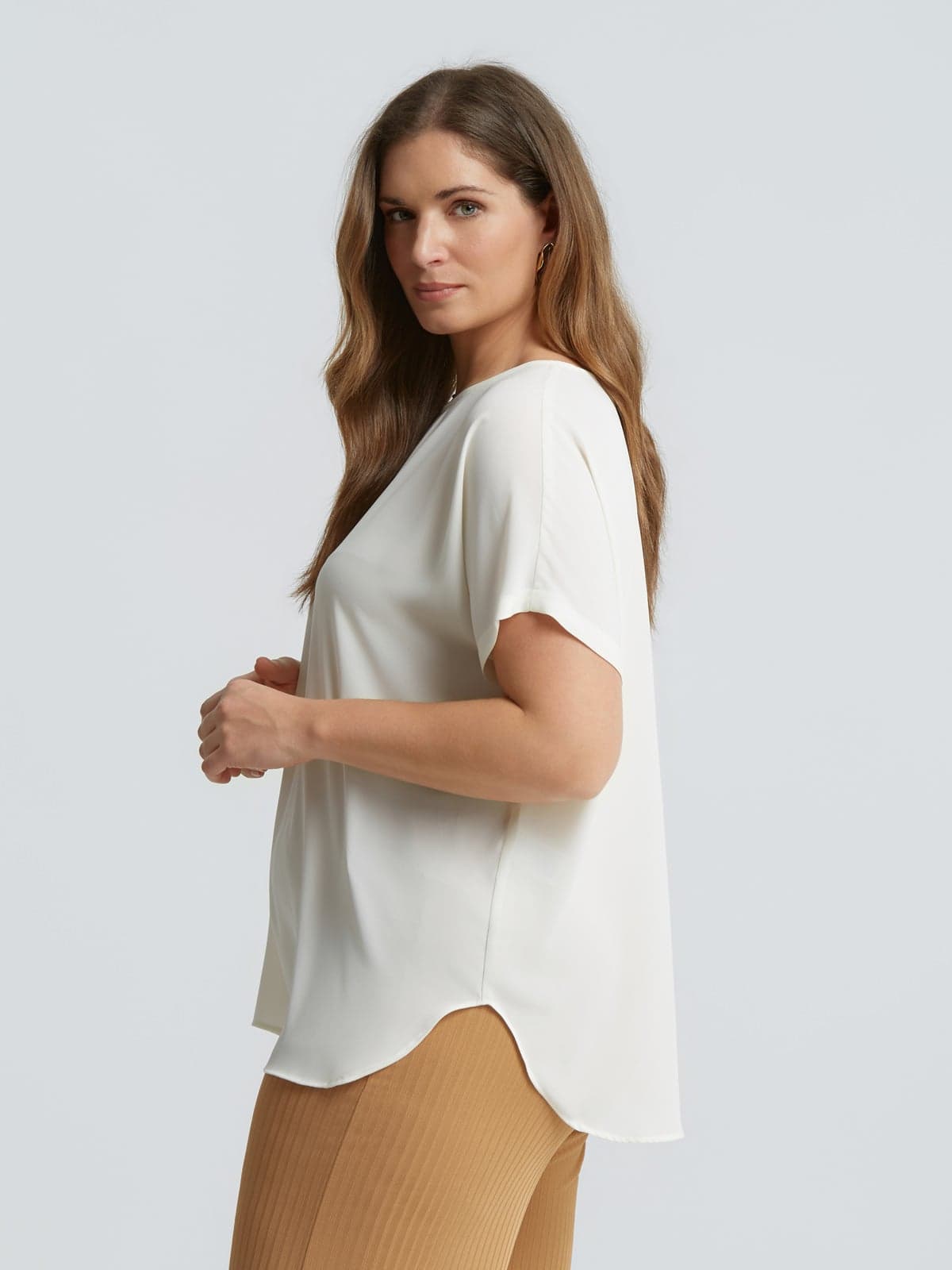 Women's T-Shirts Mat Fashion Beige