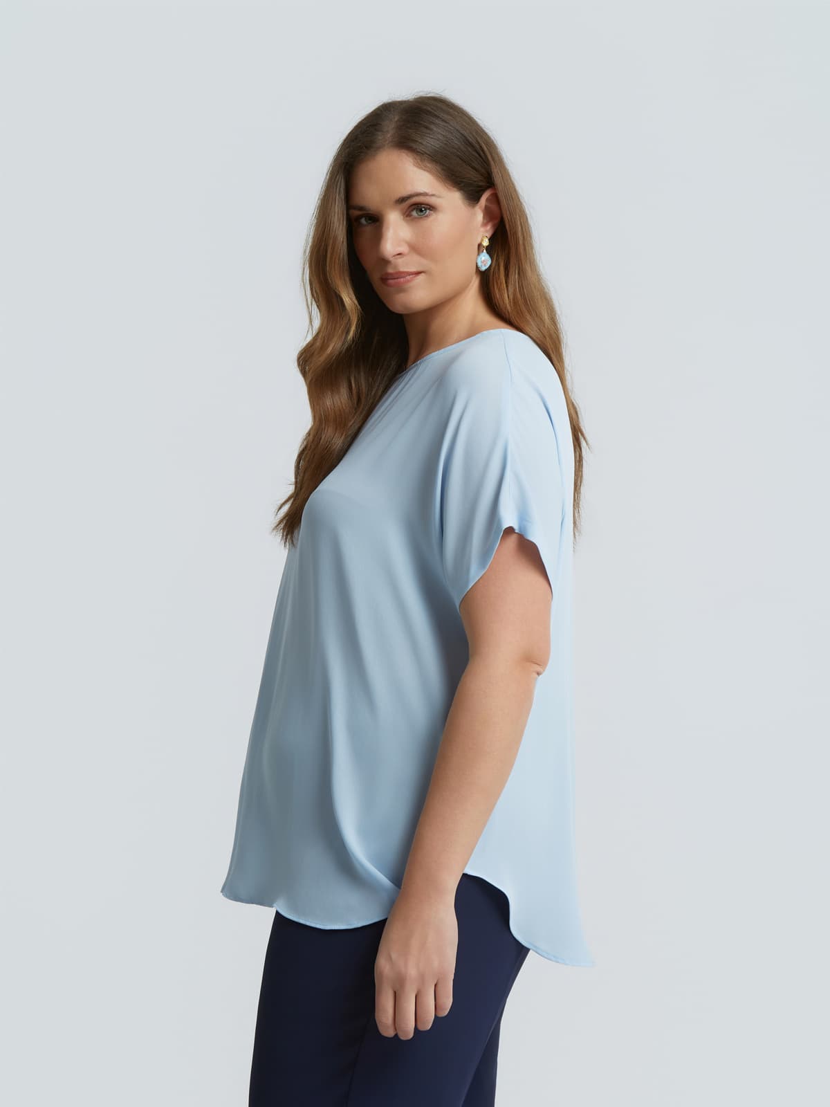 Women's T-Shirts Mat Fashion Blue