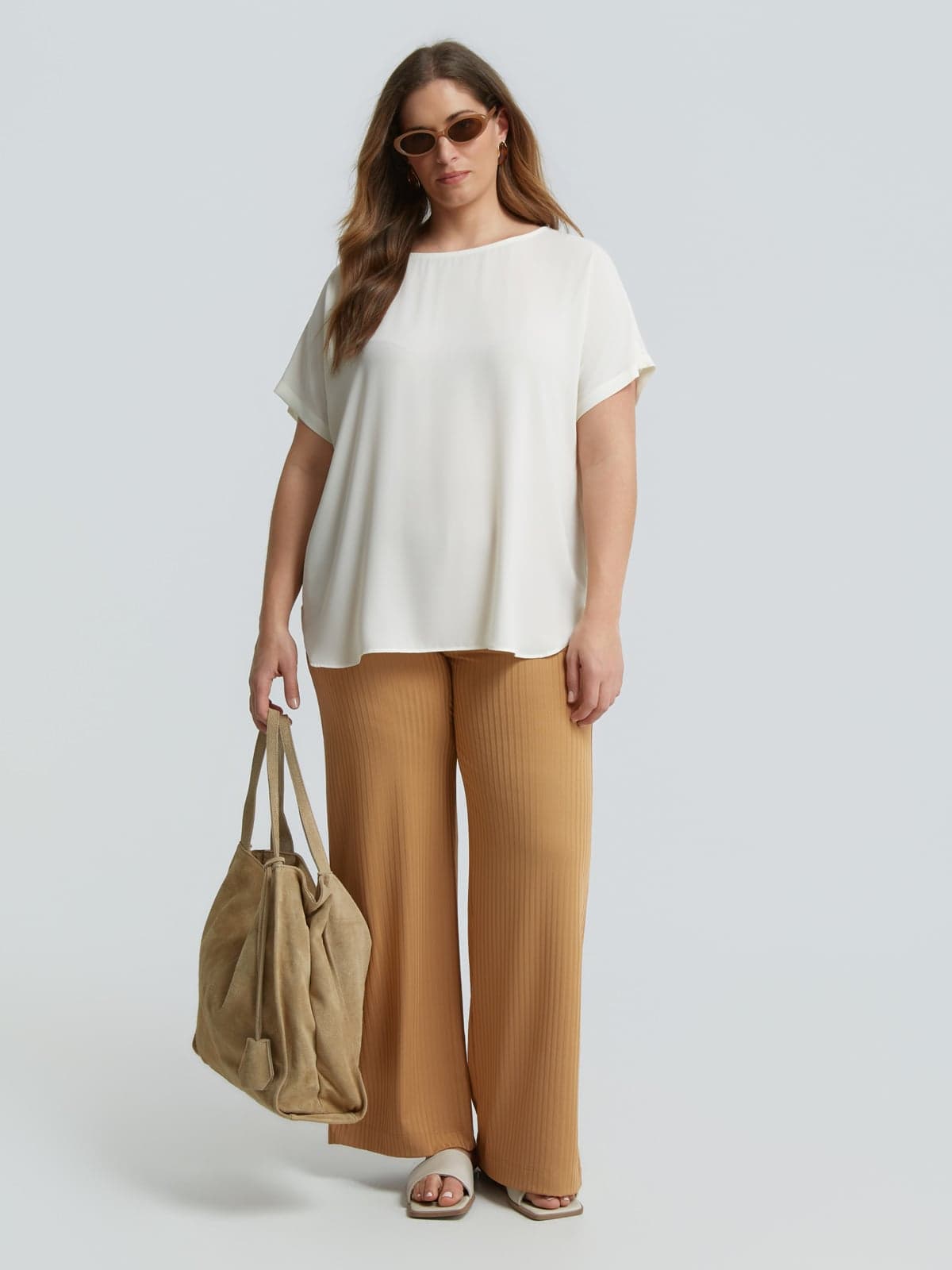 Women's T-Shirts Mat Fashion Beige